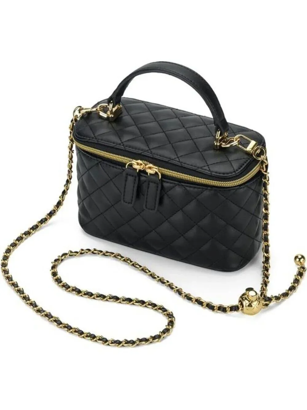Mini Quilted Box Crossbody Bags for Women, Small Square Designer Clutch Purses